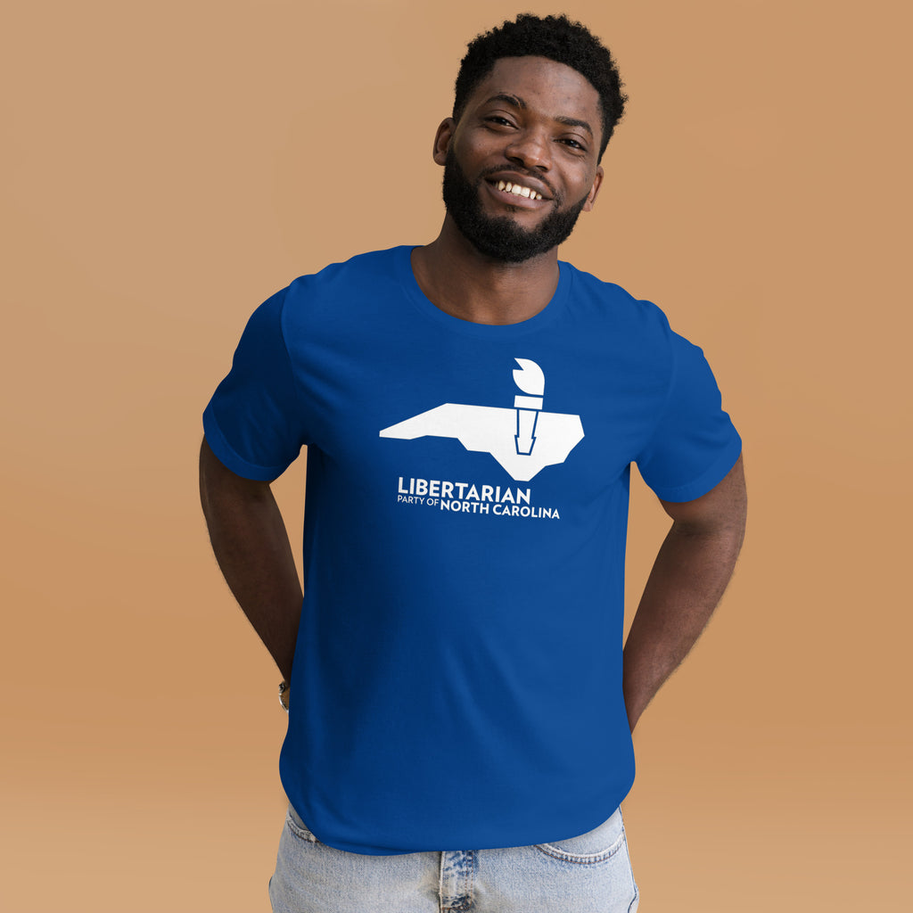 LPNC Unisex t-shirt - Proud Libertarian - Libertarian Party of North Carolina