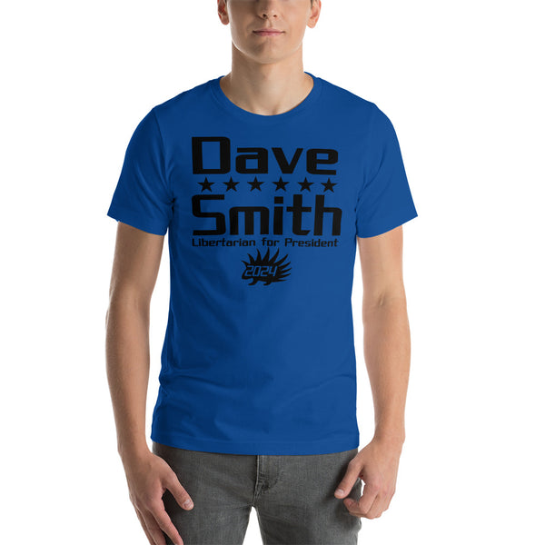 Dave Smith for President 2024 Short-Sleeve Unisex T-Shirt - Proud Libertarian - Libertarian Frontier