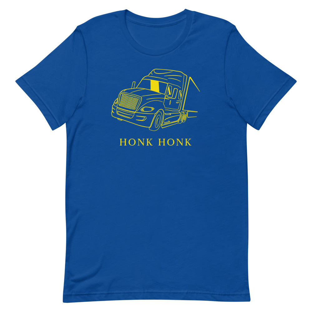 Honk Hunk Trucker Protest (Don't Tread) Short-Sleeve Unisex T-Shirt - Proud Libertarian - Owluntaryist