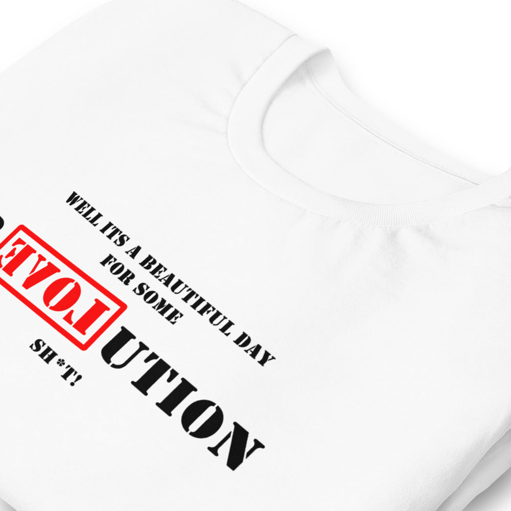 A Great Day for R[EVOL]UTION Short-sleeve unisex t-shirt - Proud Libertarian - Libertarian Party of Tennessee