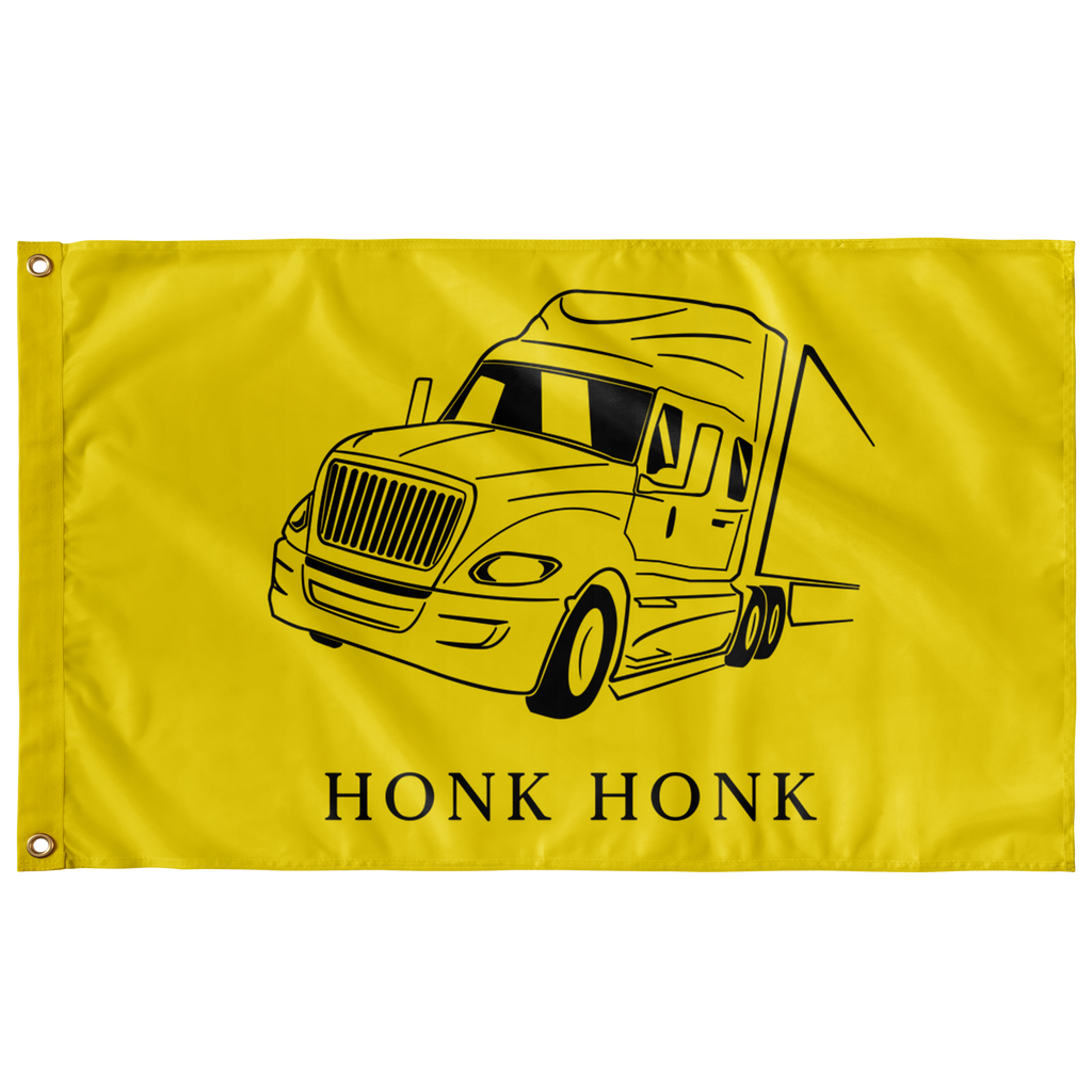 Honk Honk Trucker Protest (don't Tread) Single-Sided Flag - Proud Libertarian - Owluntaryist