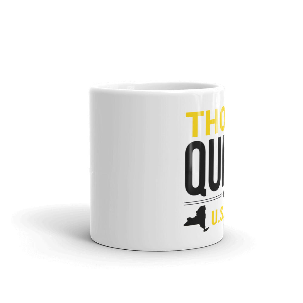 Quiter for US Senate White glossy mug - Proud Libertarian - Thomas Quiter Campaign