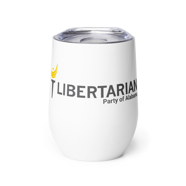 LP Alabama Wine tumbler - Proud Libertarian - Libertarian Party of Alabama