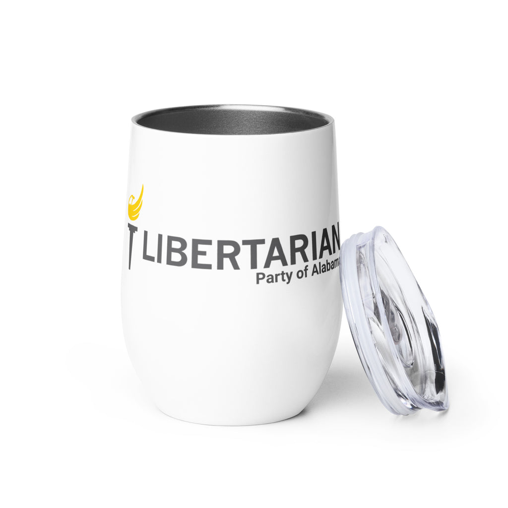 LP Alabama Wine tumbler - Proud Libertarian - Libertarian Party of Alabama