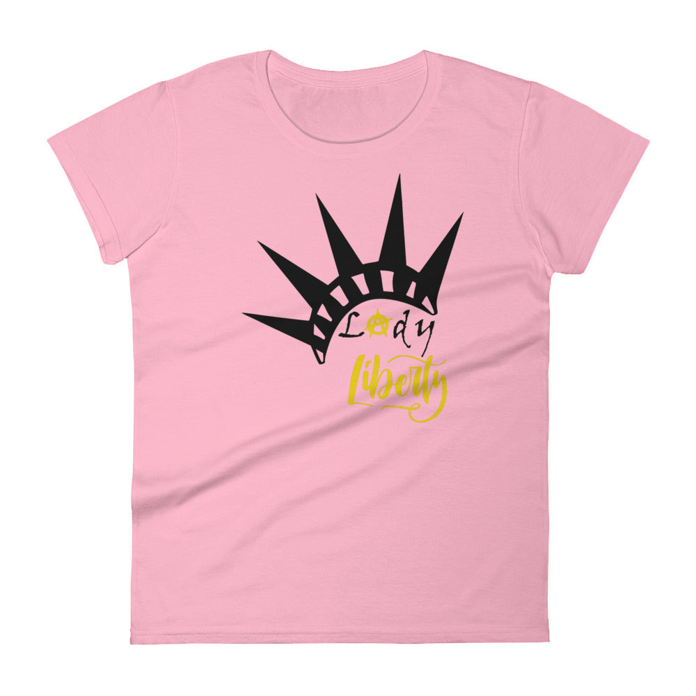 Lady Liberty Women's short sleeve t-shirt - Proud Libertarian - Rachael Revolution