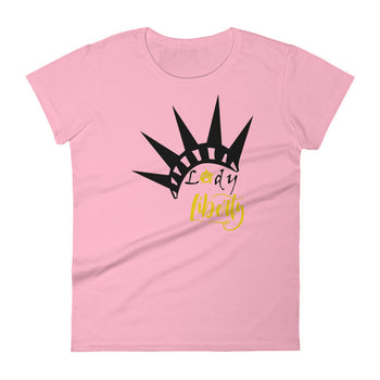 Lady Liberty Women's short sleeve t-shirt - Proud Libertarian - Rachael Revolution