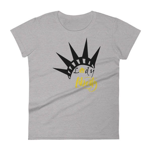 Lady Liberty Women's short sleeve t-shirt - Proud Libertarian - Rachael Revolution