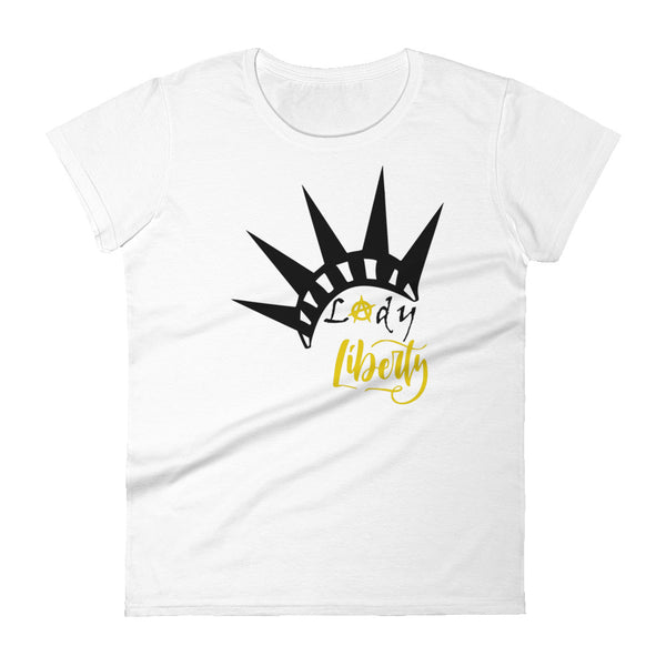 Lady Liberty Women's short sleeve t-shirt - Proud Libertarian - Rachael Revolution