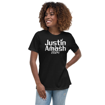 Justin Amash 2024 Women's Relaxed T-Shirt - Proud Libertarian - Libertarian Frontier