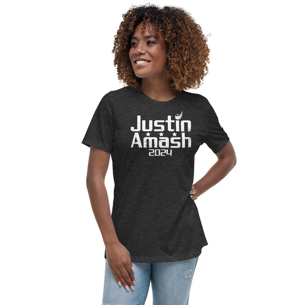 Justin Amash 2024 Women's Relaxed T-Shirt - Proud Libertarian - Libertarian Frontier