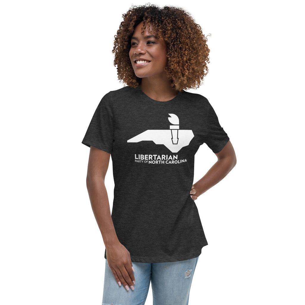 LPNC Women's Relaxed T-Shirt - Proud Libertarian - Libertarian Party of North Carolina