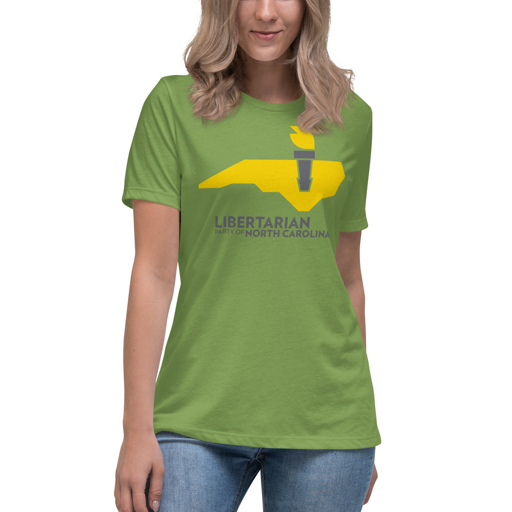 LPNC Women's Relaxed T-Shirt - Proud Libertarian - Libertarian Party of North Carolina