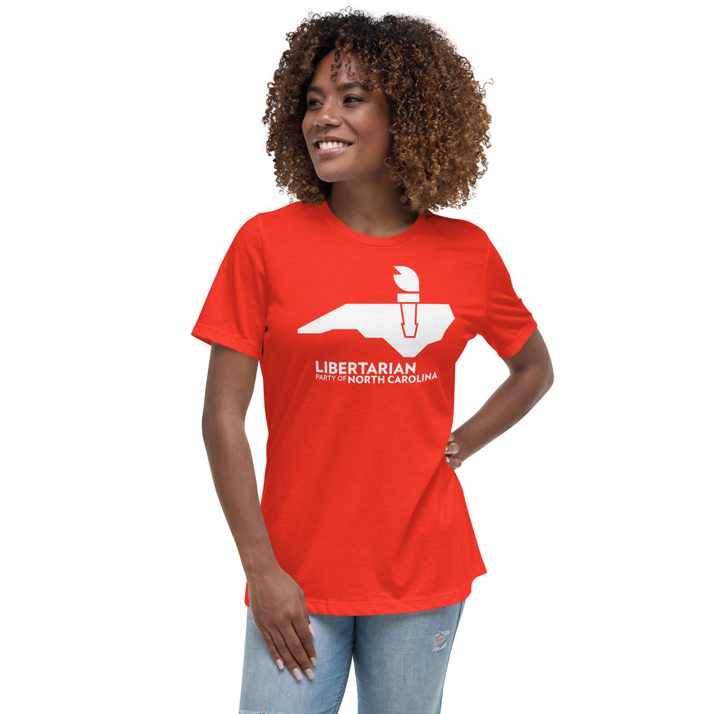 LPNC Women's Relaxed T-Shirt - Proud Libertarian - Libertarian Party of North Carolina