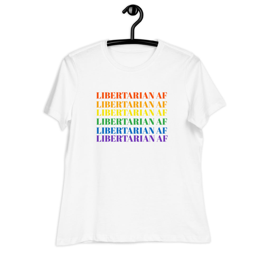 Libertarian AF (LGBTQ) Women's Relaxed T-Shirt - Proud Libertarian - Proud Libertarian