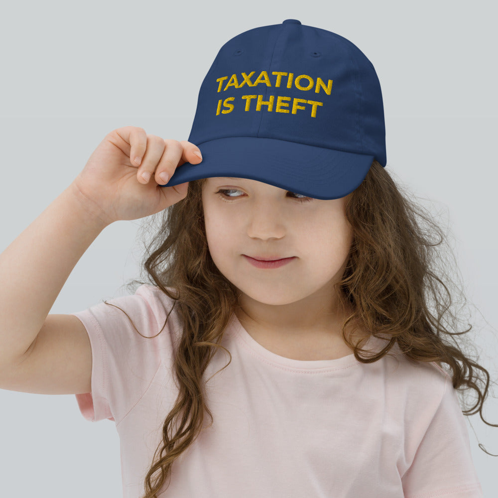 Taxation is Theft Youth baseball cap - Proud Libertarian - Proud Libertarian