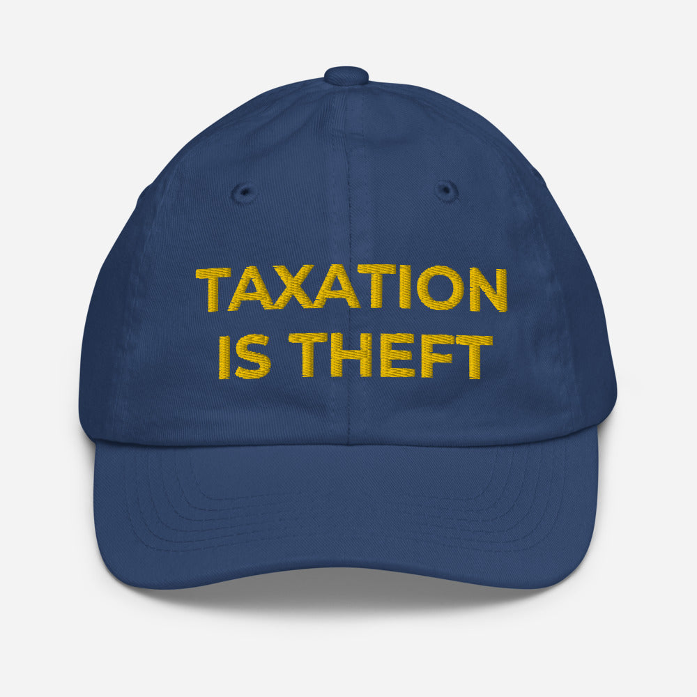 Taxation is Theft Youth baseball cap - Proud Libertarian - Proud Libertarian