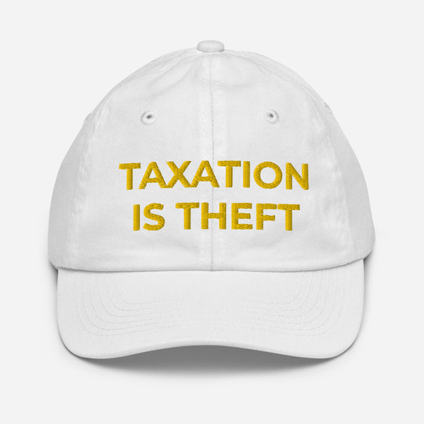 Taxation is Theft Youth baseball cap - Proud Libertarian - Proud Libertarian