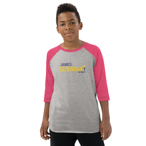 Sceniak for Senate Youth baseball shirt - Proud Libertarian - Sceniak for Senate