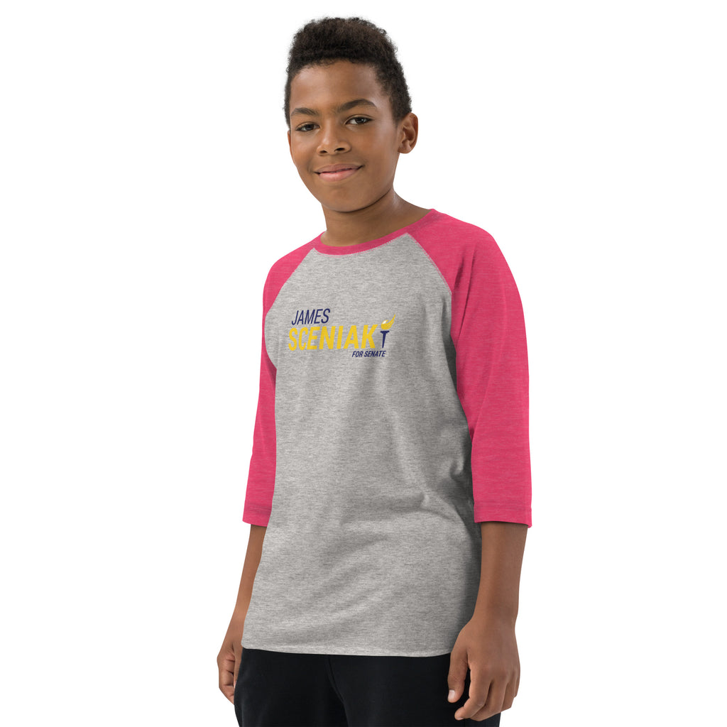 Sceniak for Senate Youth baseball shirt - Proud Libertarian - Sceniak for Senate