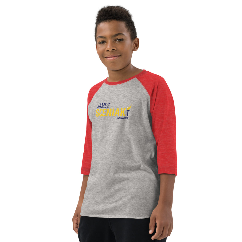 Sceniak for Senate Youth baseball shirt - Proud Libertarian - Sceniak for Senate