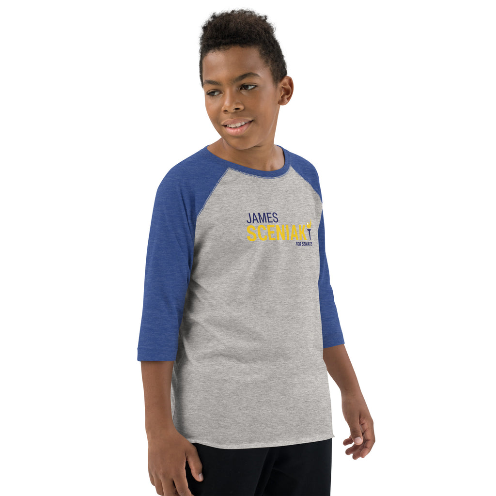 Sceniak for Senate Youth baseball shirt - Proud Libertarian - Sceniak for Senate