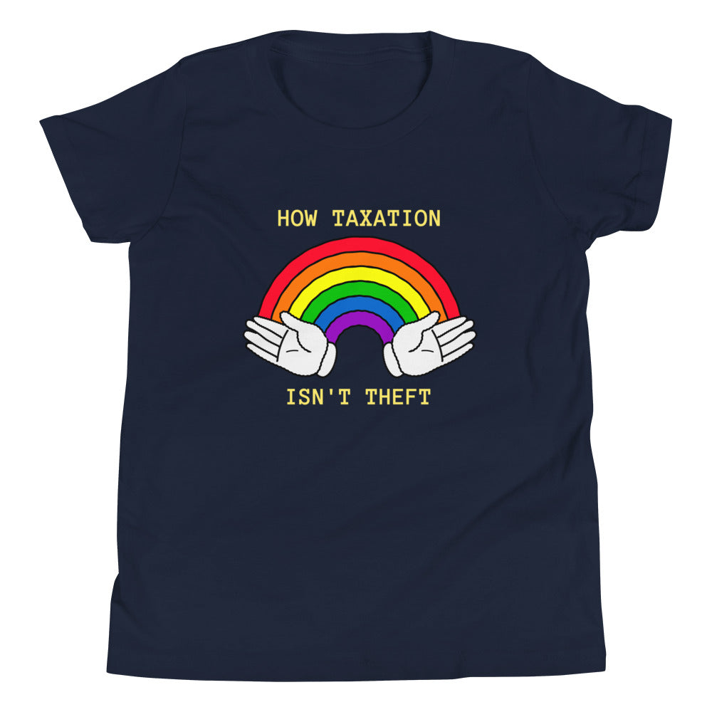 How Taxation isn't Theft (Imagination) Youth Short Sleeve T-Shirt - Proud Libertarian - Proud Libertarian