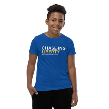 Chase-ing Liberty - Chase Oliver for President Youth Short Sleeve T-Shirt - Proud Libertarian - Chase Oliver